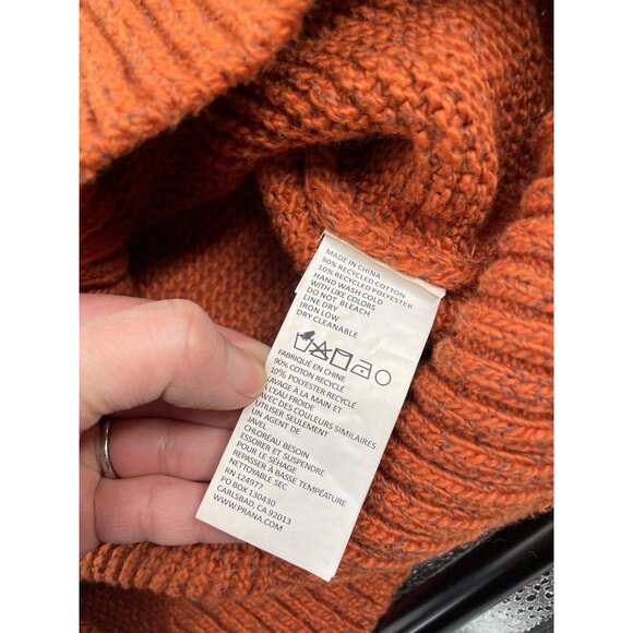 Prana Sky Meadow Knit Sweater Womens Medium Chunky Cozy Textured Sustainable - Picture 6 of 8